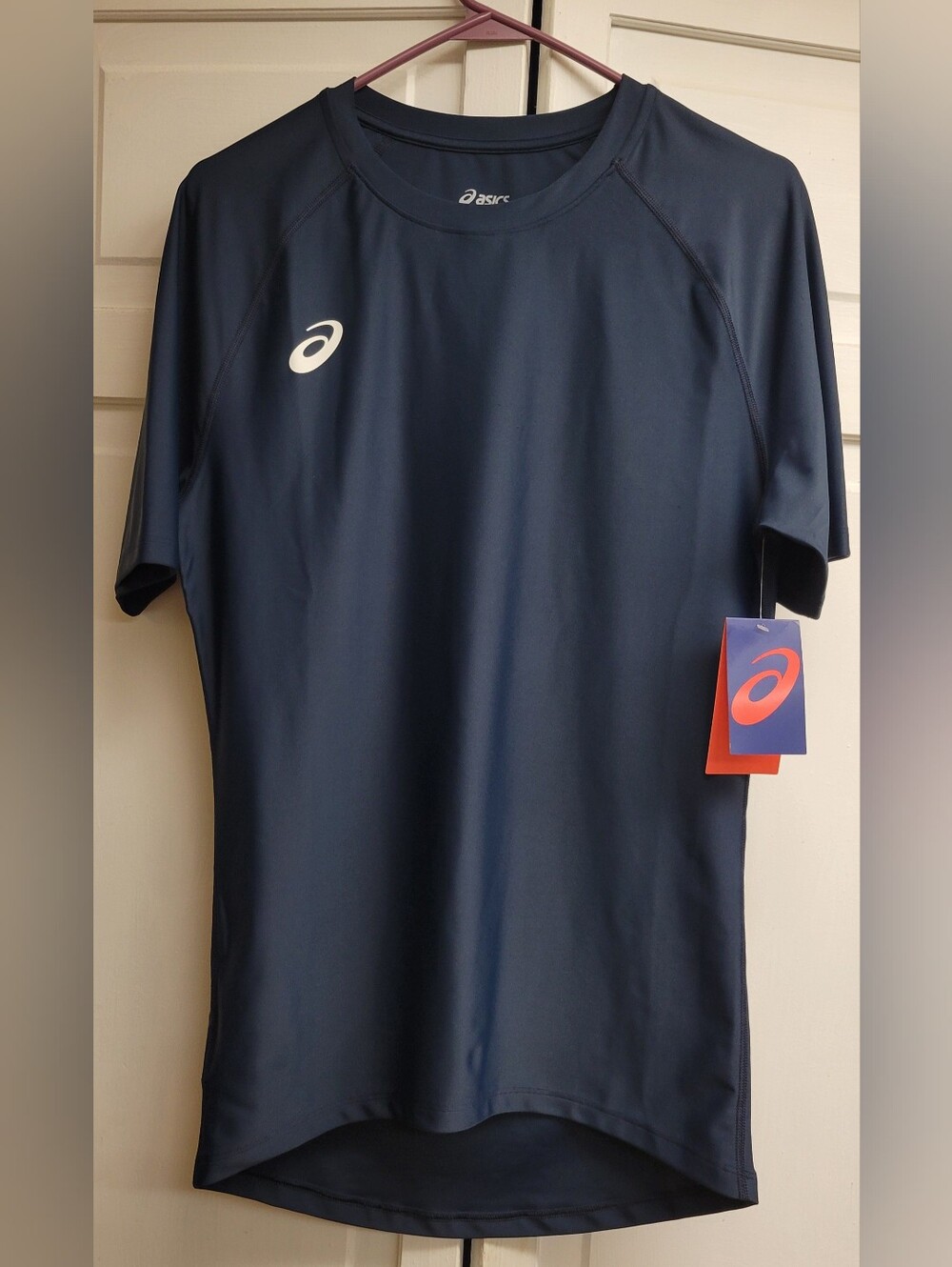 Asics Men's Navy Short-Sleeve Swim Rash Guard